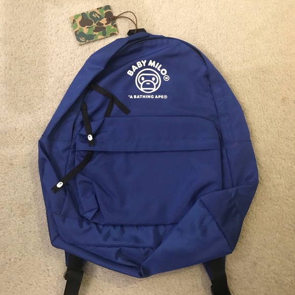 bape backpack blue